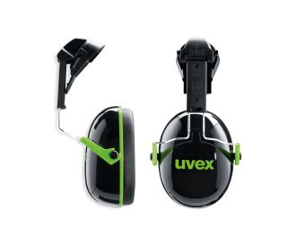 UVEX K1H HELMET EARMUFF (BLACK/LIME)